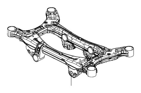 Jeep Compass Crossmember Rear Suspension Rear 68378443AA Myrtle