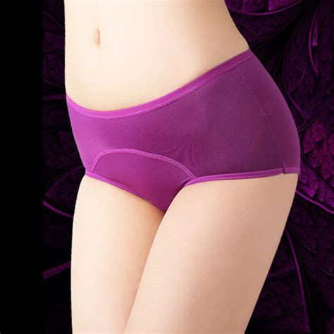 High Waist Panties Women Physiological Underwear Sexy Briefs Breathable