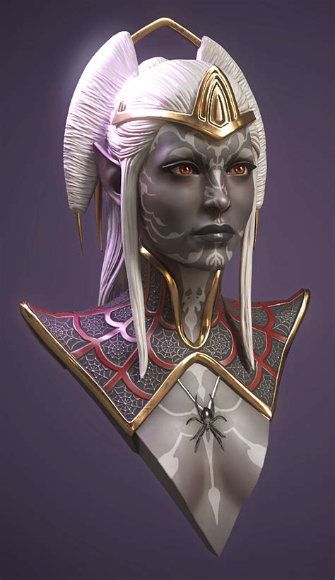 ArtStation - Drow Priestess of Lolth Bust | Dungeons and dragons ...