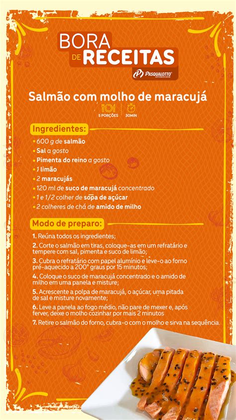 PASQUALOTTO SUPERMERCADOS Salmão molho de Maracujá