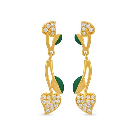 Buy Amazing Leafy Gold Earrings |GRT Jewellers