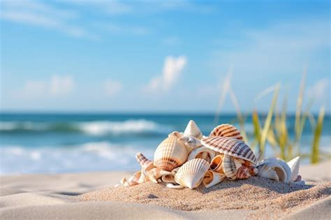 Premium Photo Seashell Collection On The Shoreline