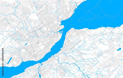 Rich detailed vector map of Quebec City, Quebec, Canada Stock Vector ...