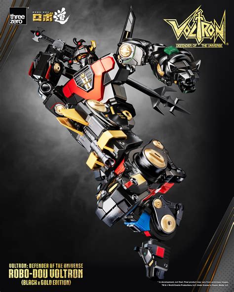 News E Anteprime Threezero Voltron Golion Black X Gold Edition