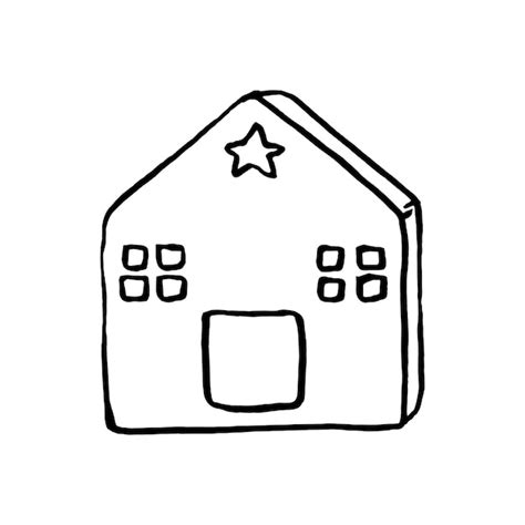 Sketch Vector Illustratie Van Een Huis Decor Elementen Keramische