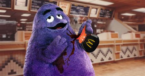 3 Vintage Commercials Where Grimace Pours Hot Coffee All Over His Body