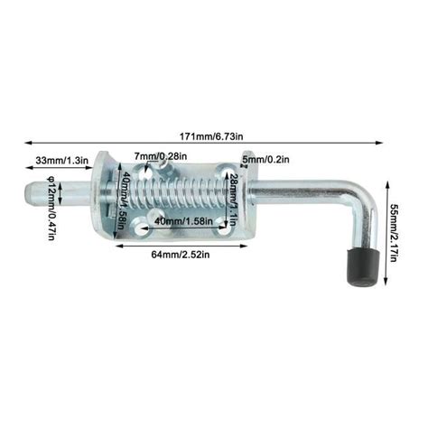 Akozon goupille de verrouillage à ressort Aramox 171Mmx12Mm En Acier Au