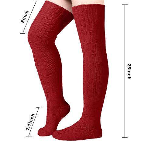 Wool Thigh High Socks Over The Knee Socks Moon Wood