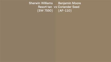 Sherwin Williams Resort Tan Sw Vs Benjamin Moore Coriander Seed