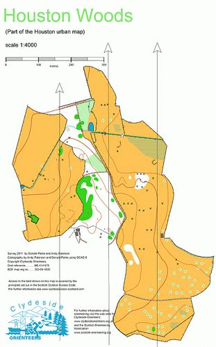 Houston House Woods map - Clydeside Orienteers