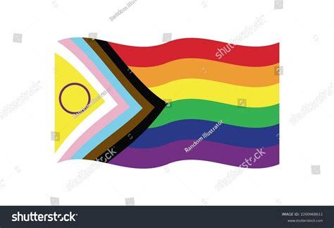 New Updated Lgbtq Pride Flag Vector Intersex Royalty Free Stock