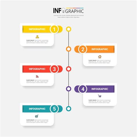 Timeline Infografiken Mit Schritten Premium Vektor