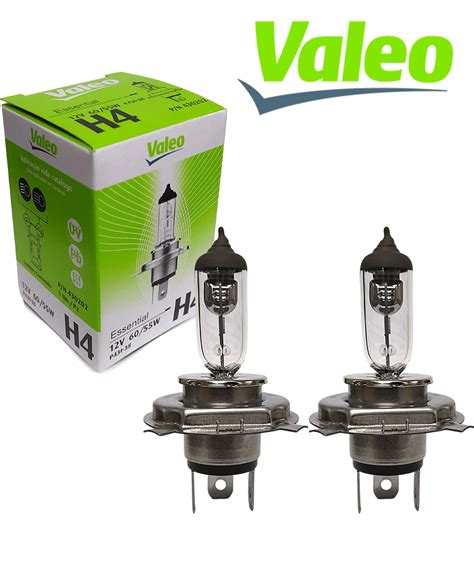 Par Lampada H4 Valeo Halogena 12v 60 55w Original