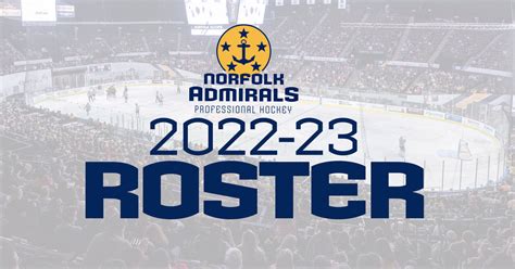 Admirals Announce 2022 23 Season Opening Roster Norfolk Admirals