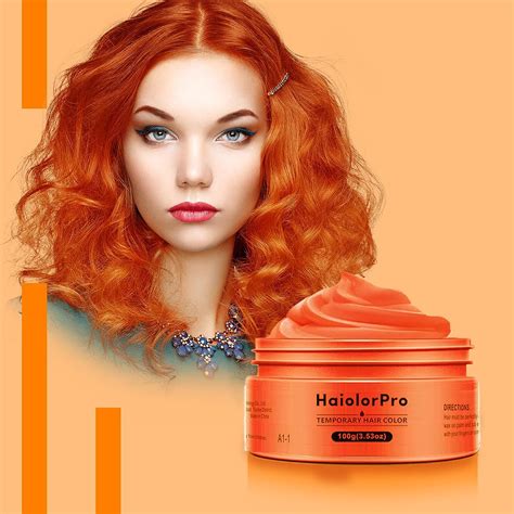 HaiolorPro Orange Cire Colorante Cheveux Homme Et Femme Maquillage De