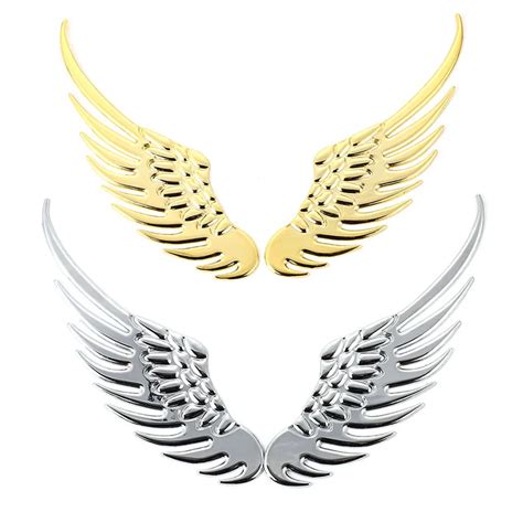 3d Metal Angel Wing Car Stickers Angel Hawk Wings Emblem Badge Decal