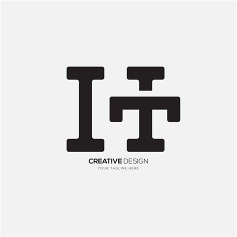 Premium Vector Letter H T C Line Shape Negative Space Creative Unique