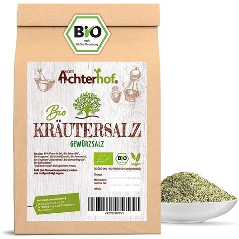 Kr Utersalz Bio G Gew Rzsalz In Bio Qualit T Meersalz Mit