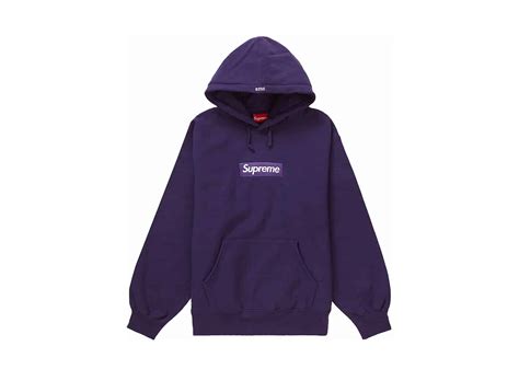 Buy Supreme Box Logo Hooded Sweatshirt Fw23 Dark Purple Online In