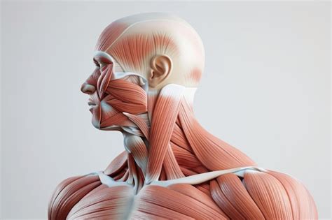 Anatomía muscular del hombro en 3D Ilustración médica detallada de los