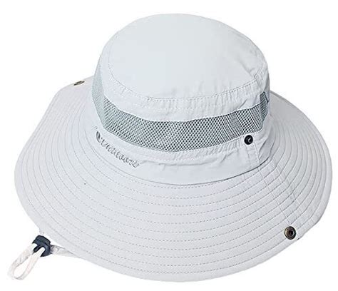 Mens Waterproof Sun Hat Outdoor Sun Protection Bucket Safari Cap Wide