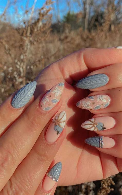 Prettiest Autumn Nail Art Designs Pumpkin Sweater Nails Nail