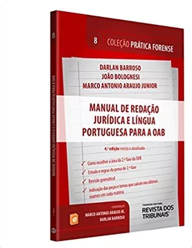 Livro Manual De Reda O Jur Dica E L Ngua Portuguesa Para A Oab