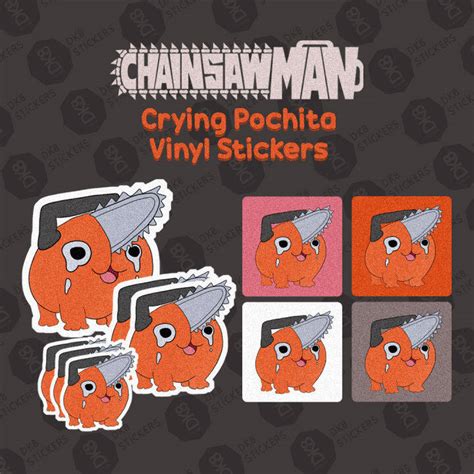 Crying Pochita Stickers Chainsaw Man Anime Lazada Ph