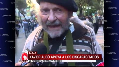 Xavier Albo Apoya A Los Discapacitados Que Piden Un Bono De Bs 500