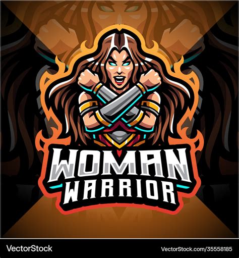 Lady Warrior Mascot Clipart