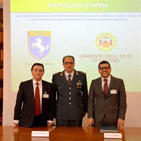 Rinnovato Protocollo Dintesa Tra LUnisa E Comando Regionale Guardia