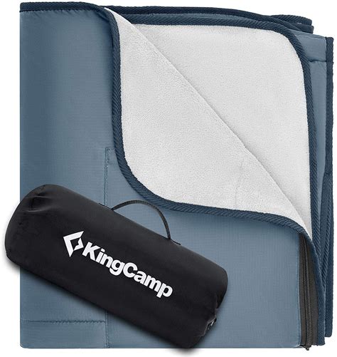 Waterproof Outdoor Blanket for Cold Weather by KingCamp, Lightweight Thick Fleece Warm Foldable ...