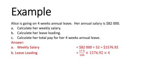 Calculating Leave Loading Youtube