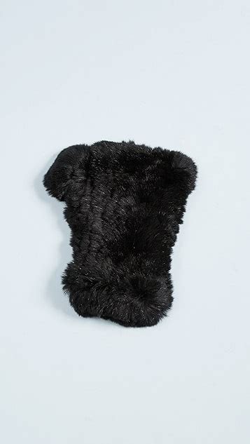 Adrienne Landau Rex Rabbit Fur Fingerless Gloves SHOPBOP