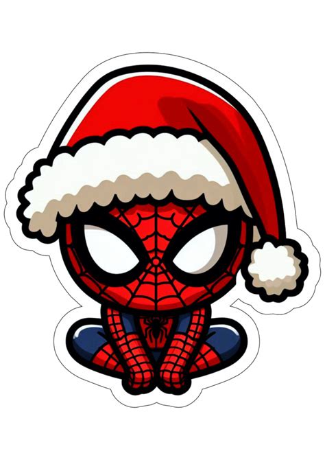 Natal Do Homem Aranha - Desenho simples de natal Homem-Aranha spider-man gorro do papai noel ...
