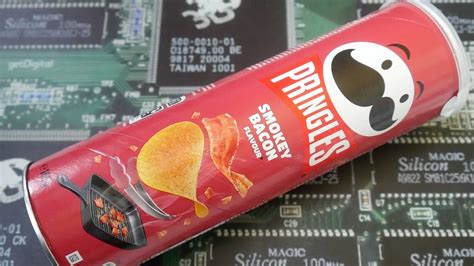 Nahrungsmittel Unboxing Pringles Smokey Bacon Eine Leckere Neue