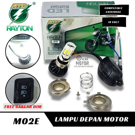 RTD LED LAMPU UTAMA HANDLAMP LED RTD MO2E 6 SISI ORIGINAL Lazada