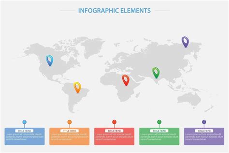 Inforgraphic Template With Worldmap And Location Pointers