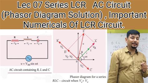 Lec 07 Series Lcr Ac Circuit Phasor Diagram Solution Important Numericals Of Lcr Circuit