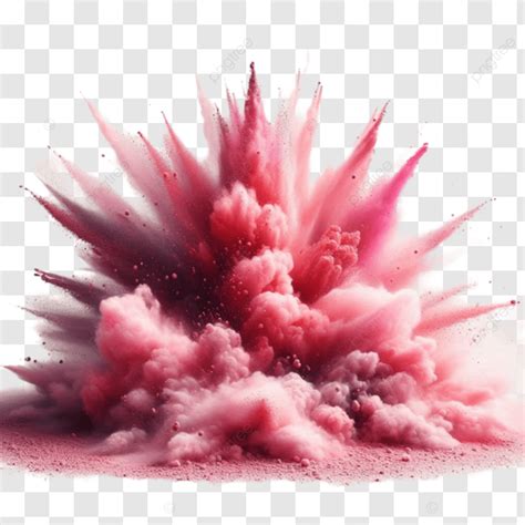 Explosion De Poussi Re De Nuage Rose Isol E Sur Blanc Png Explosion