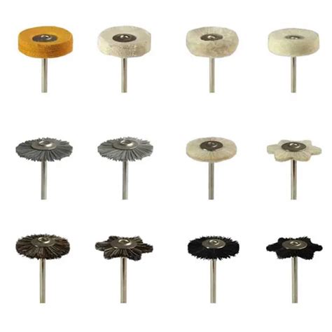 12 Pcs Dental Lab Brush Polishing Wheel Polishers For Rotary Tools In