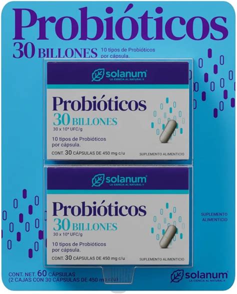 Solanum Probioticos 30 Billones 60 Cápsulas Twopack Amazon mx