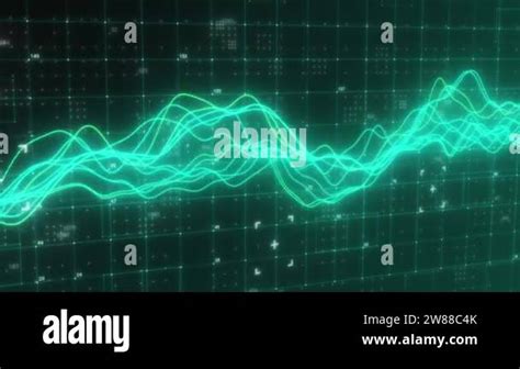 Wave Stock Markets Green Chart D Loop Animation Different Market