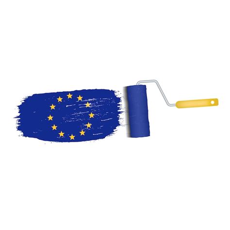 Premium Vector Brush Stroke With European Union National Flag