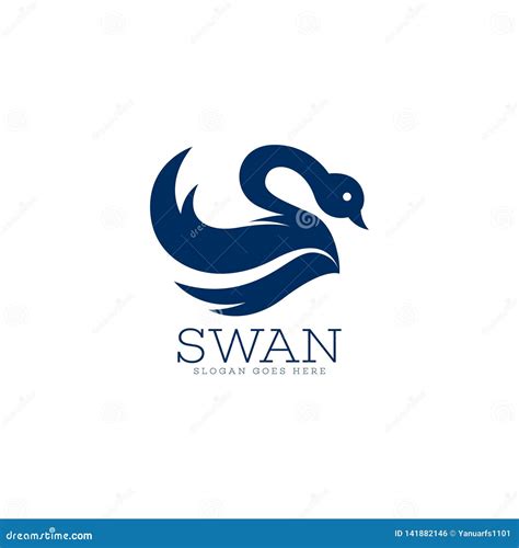 Vector Del Logotipo Del Cisne Plantilla Del Logotipo Del Cisne Vector