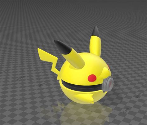 Descargar Archivo Stl Pikachu Pokeball • Plan Para Imprimir En 3d ・ Cults