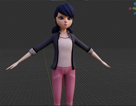 3d Model Miraculous Marinette Animated Rigged 2022 Low Poly 3d Model Vr