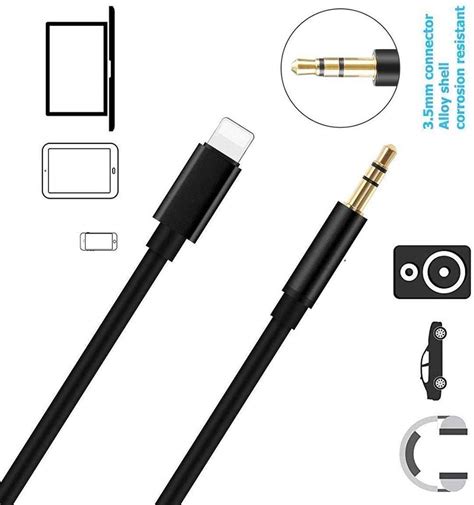 Aux Cord For Iphone [apple Mfi Certified] Lightning To 3 5mm Auxiliary Audio Cable For Car Home