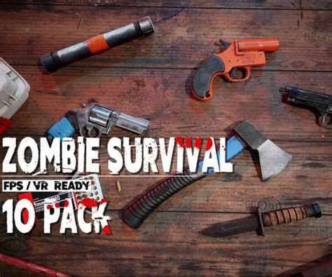 ArtStation - Zombie Survival Weapons 10 Pack | Game Assets