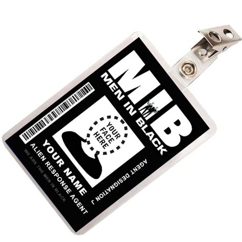 printable id badge mib etsy